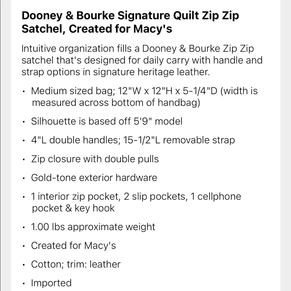 Dooney & Bourke Signature Satchel NWT - Picture 6 of 7
